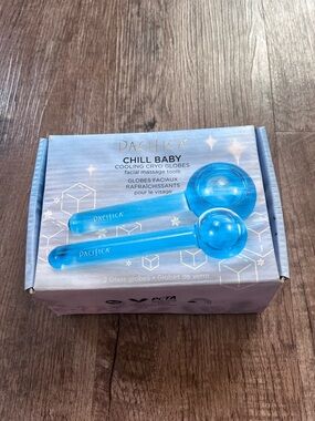 Pacifica Chill Baby Cooling Cryo Globes - Blue facial massage glass